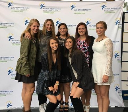 Members of the Women's Lacrosse Team Volunteer at the Milton Foundation for Education Fundraiser
