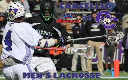 Saturday's Men's Lacrosse Game Against Mitchell Cancelled