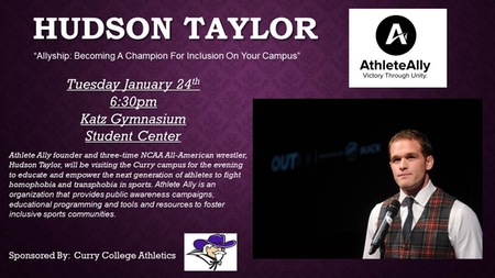 Curry Athletics To Host Guest Speaker Hudson Taylor on January 24
