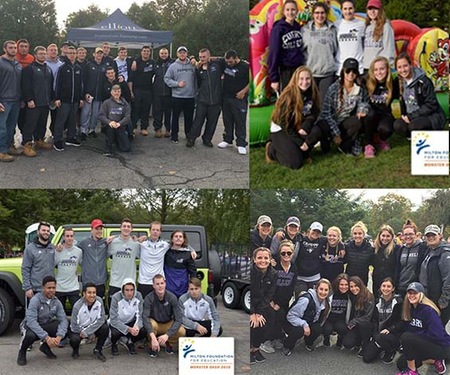 Women's Lacrosse, Men’s and Women's Soccer and Football Teams Participate in Milton Monster Dash