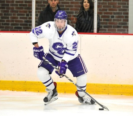 Hockey Knocked Off at Cortland State, 5-2
