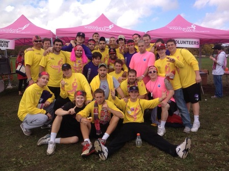 Men's Lacrosse Team Volunteers at Susan G. Komen Race for the Cure