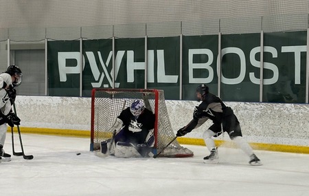 Women's Ice Hockey's Archambeault Practices With PWHL Boston
